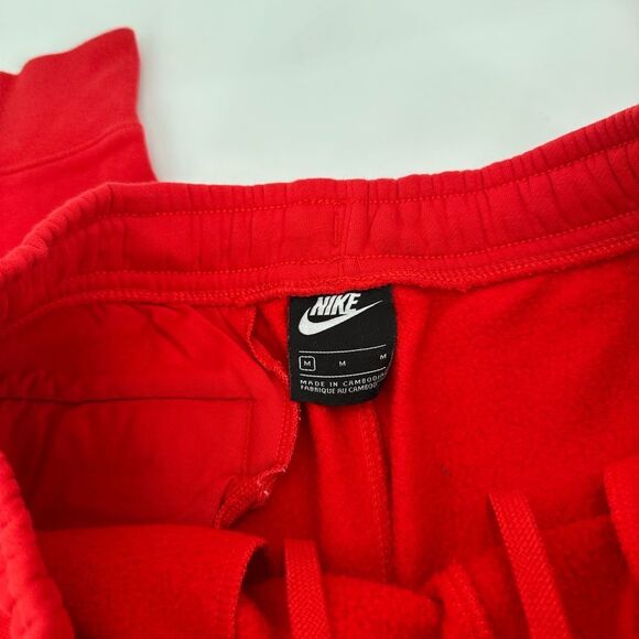 Nike Sportswear Club Fleece Mens Track Pants Red Size Medium - Picture 5 of 10